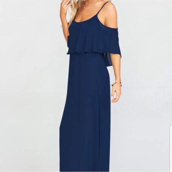 Show me Your Mumu Caitlyn Ruffle Maxi Dress SZ M cut 5310 - Picture 6 of 15